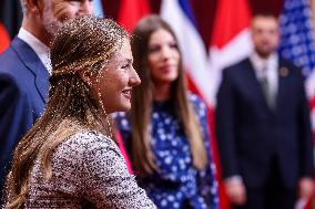 Royals Receive The Recipients Of The Princess Of Asturias Awards - Oviedo