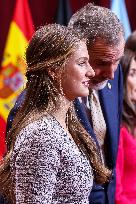 Royals Receive The Recipients Of The Princess Of Asturias Awards - Oviedo