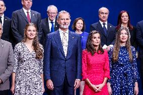 Royals Receive The Recipients Of The Princess Of Asturias Awards - Oviedo