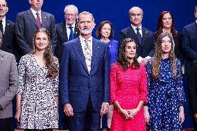 Royals Receive The Recipients Of The Princess Of Asturias Awards - Oviedo