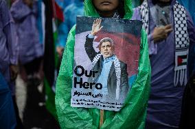 Rally In Solidarity With The Palestinian People Outside The US Embassy In Jakarta