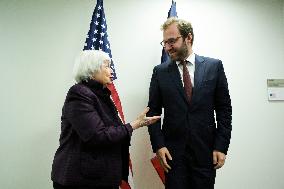 DC: Sec Yellen and Minister Armand hold a Bilateral Meeting