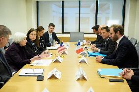 DC: Sec Yellen and Minister Armand hold a Bilateral Meeting