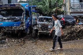 Residents Are Scattered After Tropical Typhoon Kristine - Philippines