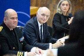 Minister of Justice Didier Migaud visits the Versailles judicial court - Versailles