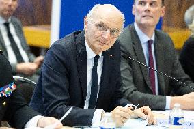 Minister of Justice Didier Migaud visits the Versailles judicial court - Versailles