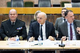 Minister of Justice Didier Migaud visits the Versailles judicial court - Versailles