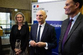 Minister of Justice Didier Migaud visits the Versailles judicial court - Versailles