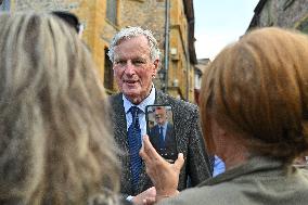 PM Barnier Visits The Rhone After The Storms