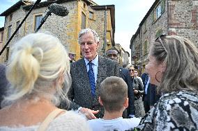 PM Barnier Visits The Rhone After The Storms