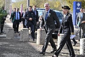 PM Barnier Visits The Rhone After The Storms