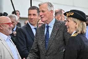 PM Barnier Visits The Rhone After The Storms