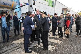 PM Barnier Visits The Rhone After The Storms