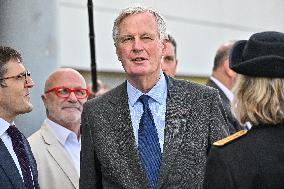 PM Barnier Visits The Rhone After The Storms