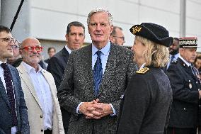 PM Barnier Visits The Rhone After The Storms