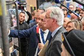 PM Barnier Visits The Rhone After The Storms