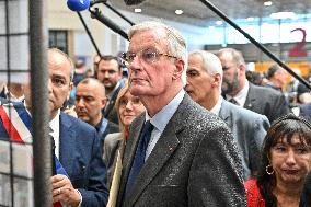 PM Barnier Visits The Rhone After The Storms