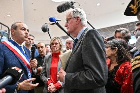 PM Barnier Visits The Rhone After The Storms