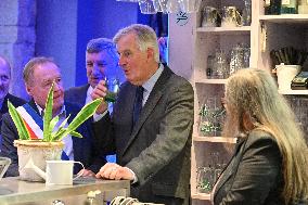 PM Barnier Visits The Rhone After The Storms