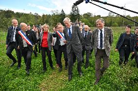 PM Barnier Visits The Rhone After The Storms