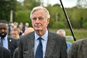 PM Barnier Visits The Rhone After The Storms