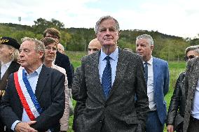 PM Barnier Visits The Rhone After The Storms