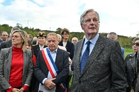 PM Barnier Visits The Rhone After The Storms