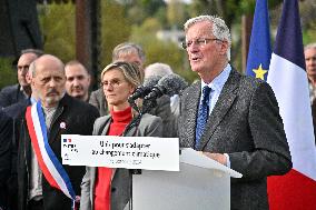 PM Barnier Visits The Rhone After The Storms