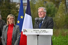 PM Barnier Visits The Rhone After The Storms