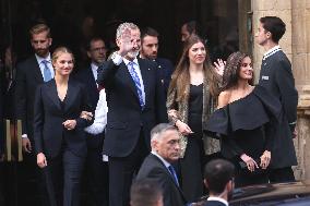 Spanish Royals Leaving Princess of Asturias Award Ceremony - Spain