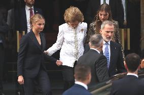 Spanish Royals Leaving Princess of Asturias Awards - Spain