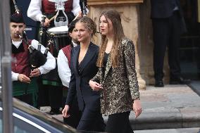 Spanish Royals Leaving Princess of Asturias Awards - Spain