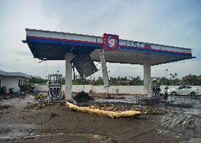 Residents Are Scattered After Tropical Typhoon Kristine Hits The Calabarzon Region.