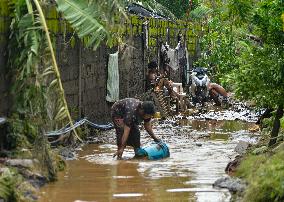 Residents Are Scattered After Tropical Typhoon Kristine Hits The Calabarzon Region.