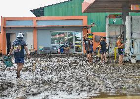 Residents Are Scattered After Tropical Typhoon Kristine Hits The Calabarzon Region.