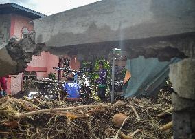 Residents Are Scattered After Tropical Typhoon Kristine Hits The Calabarzon Region.