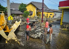 Residents Are Scattered After Tropical Typhoon Kristine Hits The Calabarzon Region.