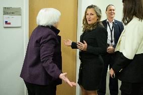 DC: Sec Yellen and PM Freeland hold a IMF Bilateral meeting