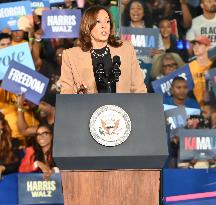 Get-Out-The-Vote Rally In Support Of Kamala Harris With Barack Obama In Clarkston Georgia