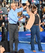 Get-Out-The-Vote Rally In Support Of Kamala Harris With Barack Obama In Clarkston Georgia