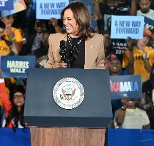 Get-Out-The-Vote Rally In Support Of Kamala Harris With Barack Obama In Clarkston Georgia