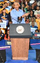 Get-Out-The-Vote Rally In Support Of Kamala Harris With Barack Obama In Clarkston Georgia