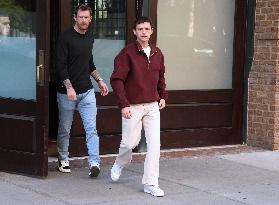 Tom Holland Leaves His Hotel - NYC