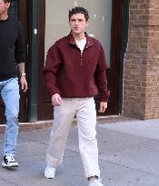 Tom Holland Leaves His Hotel - NYC