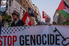 Palestinian Solidarity Rally Near US Embassy - Rome