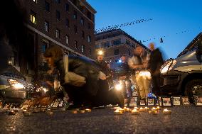 Palestinian Solidarity Rally Near US Embassy - Rome