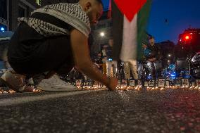 Palestinian Solidarity Rally Near US Embassy - Rome