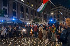 Palestinian Solidarity Rally Near US Embassy - Rome