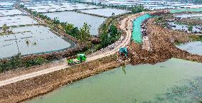 Hongze Lake Water Conservancy Project Construction in Suqian