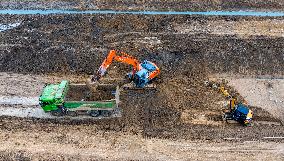 Hongze Lake Water Conservancy Project Construction in Suqian